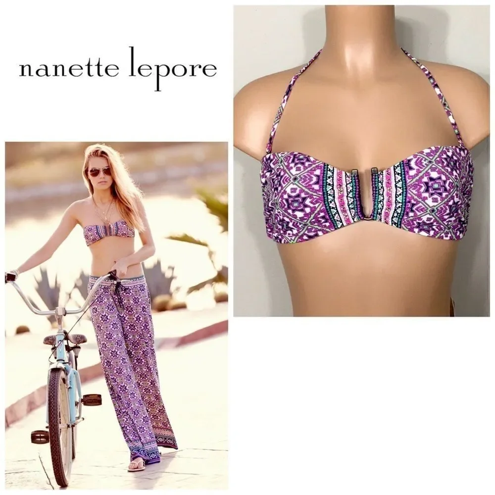 NANETTE LEPORE bandeau bikini top.